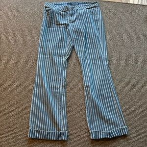 Striped Guess Low Waisted Flare Pants